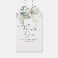 Elegant Dreamy Gold Greenery Thank you