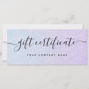 Elegant Dreamy Pastel   Glam Gift Certificate