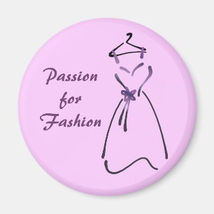 Elegant Dress Design with Customizable Slogan Magnet