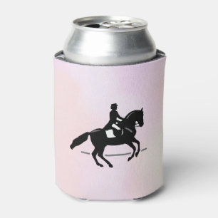 Elegant Dressage Rider on a Watercolor Background Can Cooler