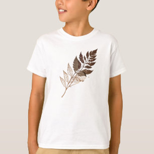Elegant Dried Brown Leaf Botanical T-Shirt