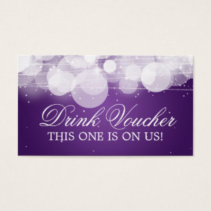 Elegant Drink Voucher Glow & Sparkle Purple