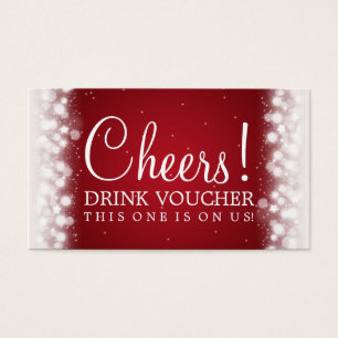 Elegant Drink Voucher Magic Sparkle Red