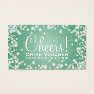 Elegant Drink Voucher Party Winter Sparkle Mint