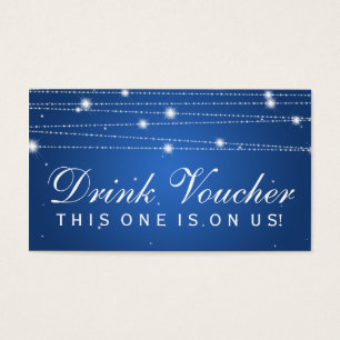 Elegant Drink Voucher Sparkling Lines Sapphire Blu