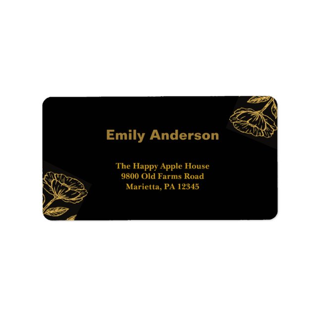 Elegant Dual Birthday Soiree  Label (Front)