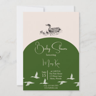 Elegant Duck Baby Shower Bundle Invitation