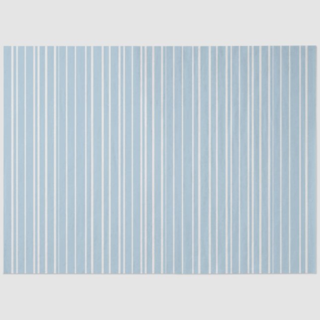 Elegant duck egg blue and white decoupage tissue paper (Front)