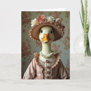 Elegant Duck Friend Portrait Card