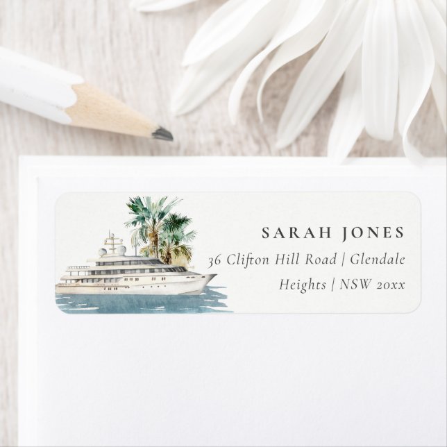 Elegant Dusky Cruise Ship Palm Seascape Address (Insitu)