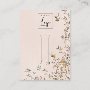 Elegant Dusky Floral Vine Blush Hair Clip Display  Business Card