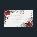 Elegant Dusky Warm Winter Festive Foliage Wedding Place Card<br><div class="desc">If you need any further customisation please feel free to message me on yellowfebstudio@gmail.com.</div>
