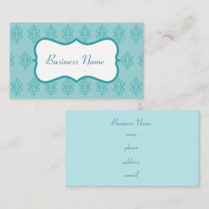 Elegant Dusty Aqua Business Cards