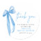 Elegant Dusty Blue Bow Thank you Bridal Shower