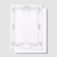 Elegant Dusty Blue Chinoiserie Cherub Wedding