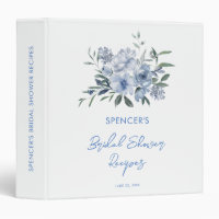Elegant Dusty Blue Floral Bridal Shower