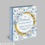 Elegant Dusty Blue Floral Gold Glitter Wedding Binder<br><div class="desc">✅ For matching items search 192W in my collections ✅ Capture every special memory of your big day with our Wedding Ring Binder and Album Collection, featuring elegant dusty blue and pastel blue watercolor flowers accented by shimmering gold glitter ovals. Perfect for a modern, boho, or romantic wedding theme, these...</div>