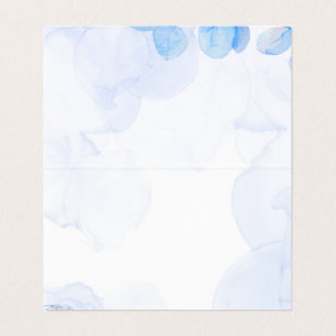 Elegant Dusty Blue Floral Wedding Place Cards Sets