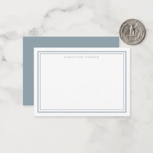 Elegant Dusty blue Modern Calligraphy Card