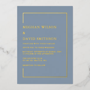 Elegant Dusty Blue Modern Wedding 