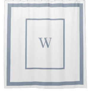 Elegant dusty blue Monogram Letter
