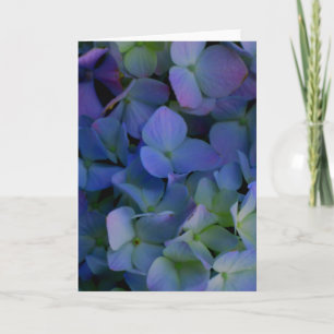 Elegant dusty blue purple floral card