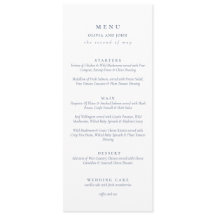 Elegant dusty Blue Script Double Side Wedding 