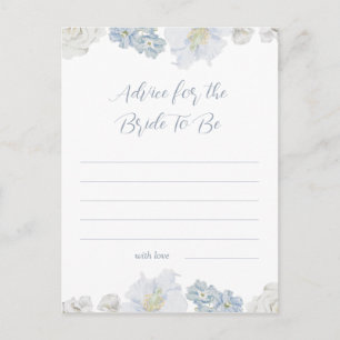 Elegant Dusty Blue Shower Advice To The Bride Postcard
