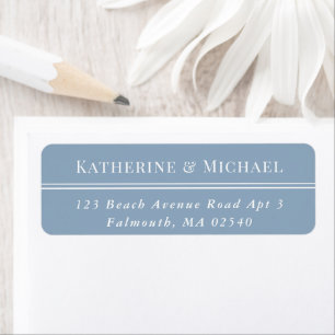 Elegant Dusty Blue Small Return Address