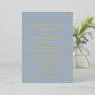 Elegant Dusty Blue Traditional Wedding