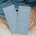 Elegant Dusty Blue Wedding Ceremony Program<br><div class="desc">Elegant Dusty Blue Wedding Ceremony Program</div>