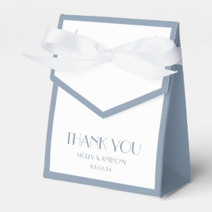 Elegant Dusty Blue Wedding Favour Box