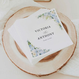 Elegant Dusty Blue Wedding Napkins
