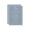 Elegant Dusty Blue White Script Wedding Menu