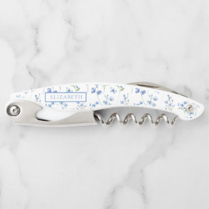 Elegant Dusty Blue Wildflower Name Corkscrew