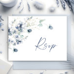 Elegant Dusty Blue Winter Foliage Watercolor RSVP Postcard<br><div class="desc">Create your own Response Card with this "Elegant Dusty Blue Winter Foliage Watercolor RSVP Postcard" template to match your wedding style,  colours and theme.
If you need help or matching items,  please contact me.</div>