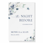 Elegant Dusty Blue Winter REHEARSAL DINNER Welcome