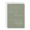 Elegant Dusty Green Script Photo Classic Wedding
