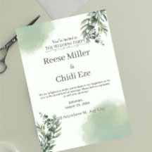 Elegant Dusty Green Script Wedding Anniversary