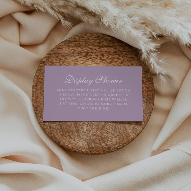 Elegant Dusty Lavender Bridal Display Shower Enclosure Card (Creator Uploaded)