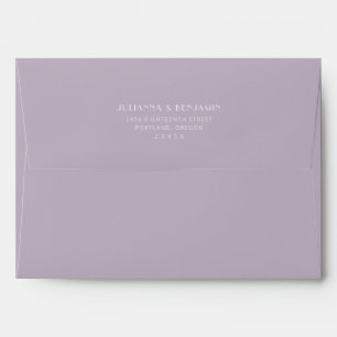 Elegant Dusty Lilac Art Deco Modern Return Address Envelope