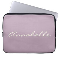 Elegant Dusty Lilac Handwritten Script Name Custom