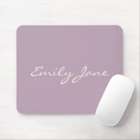 Elegant Dusty Lilac Handwritten Script Name Custom
