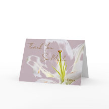 Elegant Dusty Pink and Gold  Thank You Card