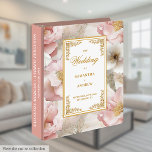 Elegant dusty pink boho floral wedding memory binder<br><div class="desc">✅ For matching items search 193W in my collections ✅ Capture every special memory of your big day with our Wedding Ring Binder and Album Collection, featuring elegant dusty blue and pastel blue watercolor flowers accented by shimmering gold glitter ovals. Perfect for a modern, boho, or romantic wedding theme, these...</div>