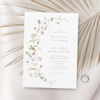 Elegant Dusty Pink Wildflower Rustic Boho Wedding