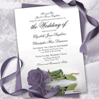 Elegant Dusty Purple Lavender Rose Formal Wedding