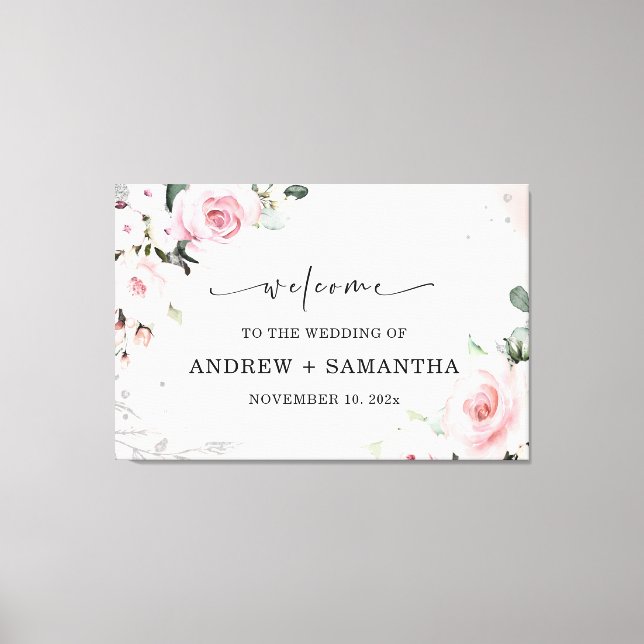 Elegant dusty rose and grey wedding decor (Front)