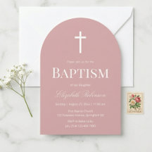 Elegant Dusty Rose Baptism Arch