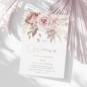 Elegant Dusty Rose Blush Spring Wedding Rose Gold